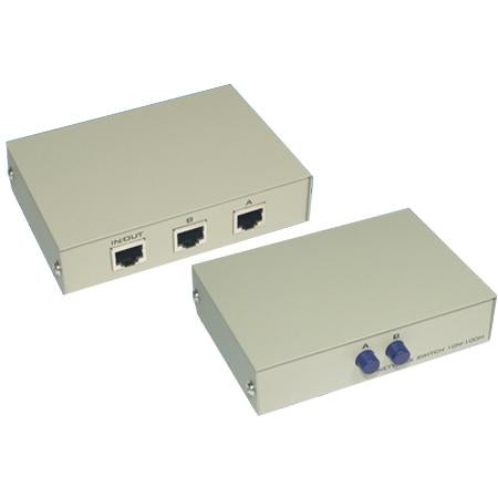 2 Port Manual RJ-45 Share Switch Box, Metal