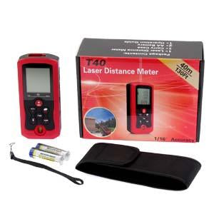 130Ft (40m) Laser Distance Meter, 1/16" Accuracy T40