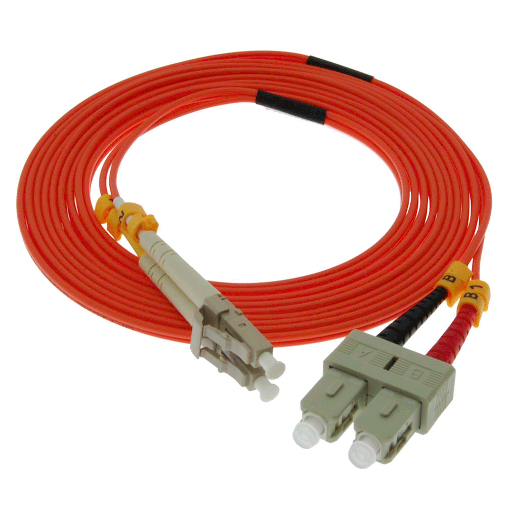 OM2 LC-SC Duplex Multimode 50/125 Fiber Optic Cable