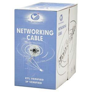 1000Ft Cat6 24AWG Stranded UTP Ethernet Cable CMH Gray