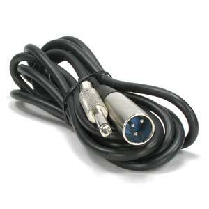 50Ft XLR 3P Male to 1/4" Mono Microphone Cable