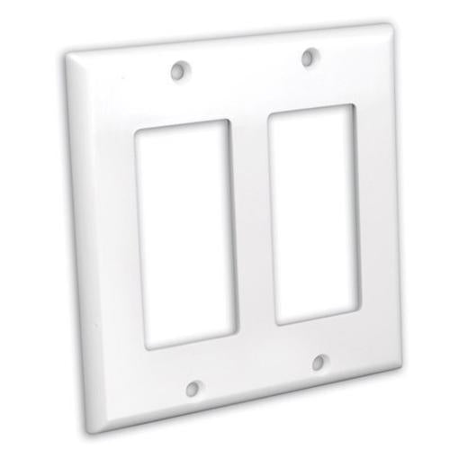 Dual Gang Decora Wall Plate White