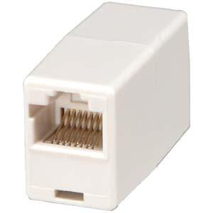 RJ45 Modular Inline Coupler Reverse, Ivory