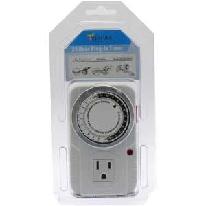 Mechanical Timer 24 Hour Single 3-Prong Outlet