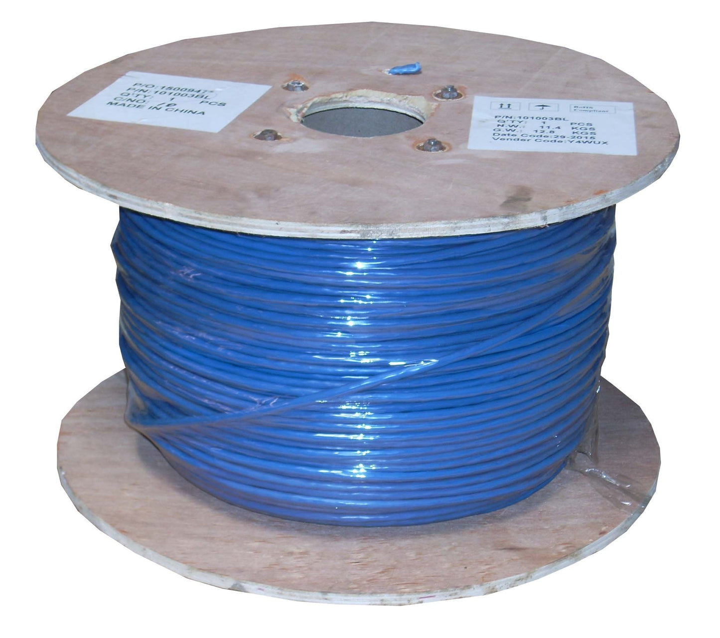 1000Ft Cat.6 Stranded Wire Bulk Cable Shielded Blue
