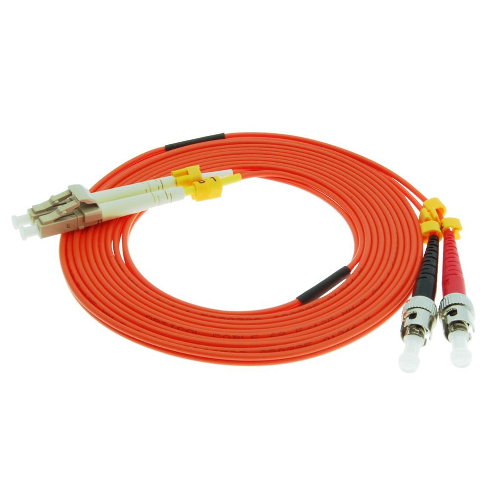 OM1 ST-LC Duplex Multimode 62.5/125 Fiber Optic Cable