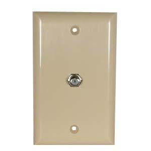 F Coupler Wall Plate Ivory