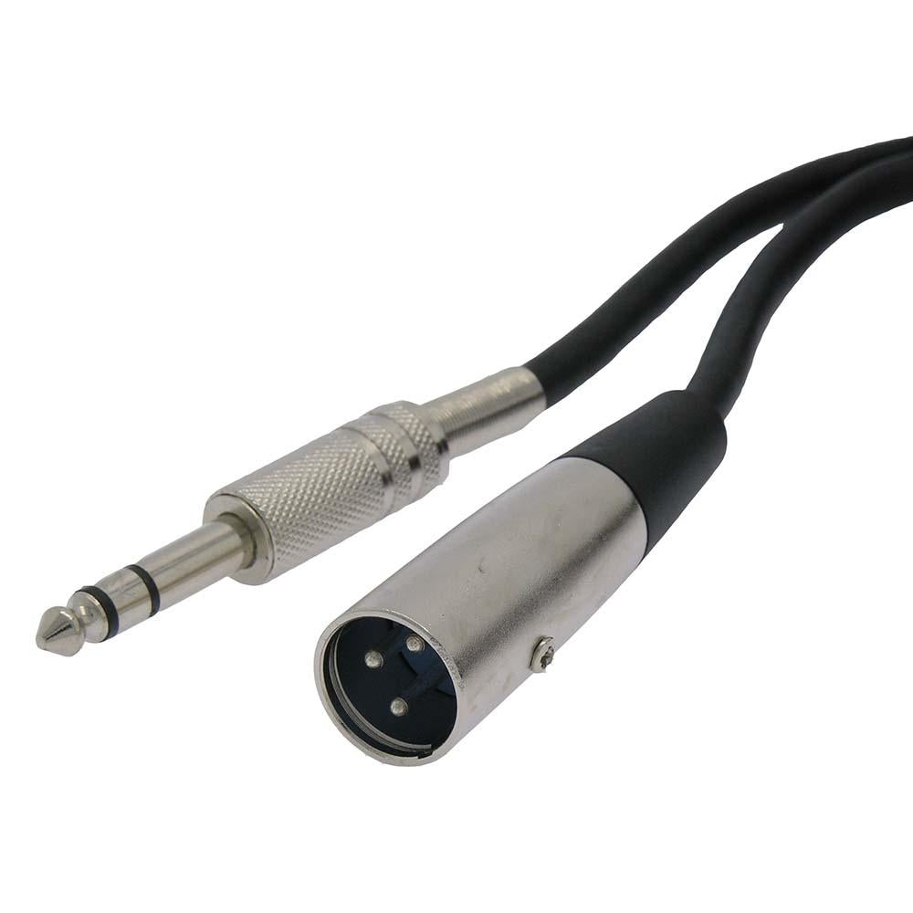 25Ft XLR 3P Male to 1/4" Stereo Microphone Cable