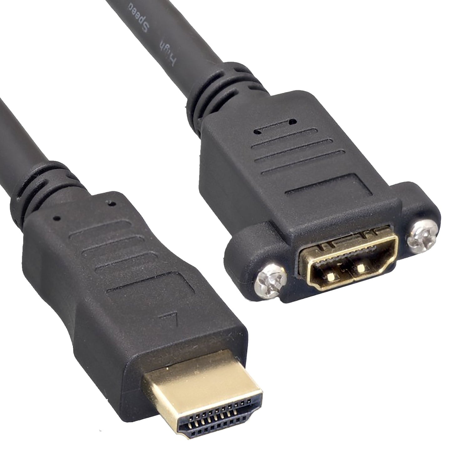 HDMI Panel Mount Extension Cable with Ethernet 28AWG