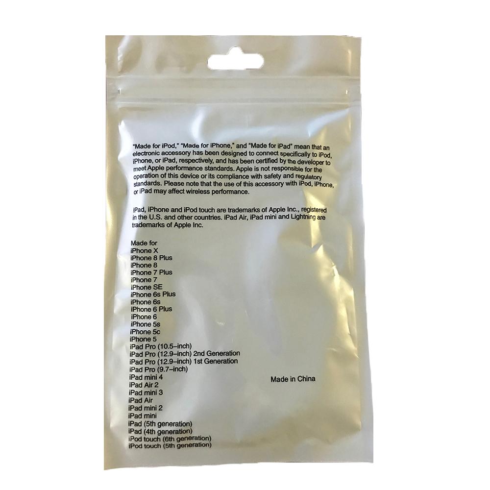 3Ft USB Charge/Sync Lightning Cable Black with MFi Certified