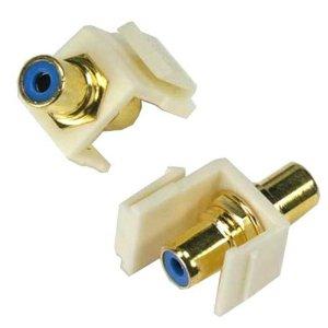 RCA Blue F/F Keystone Module White Plate