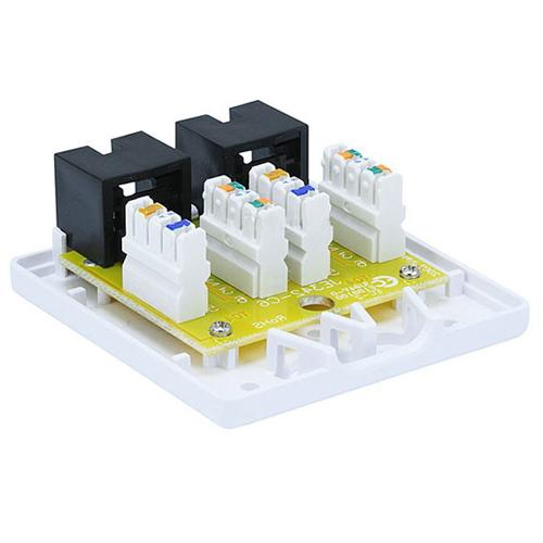 Cat6 2-Port Surface Mount Box White