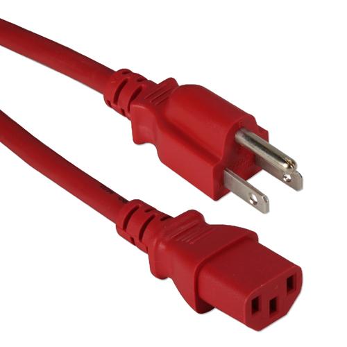 3Ft 18 AWG Universal Power Cord Cable Red