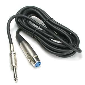 50Ft XLR 3P Female to 1/4" Mono Microphone Cable