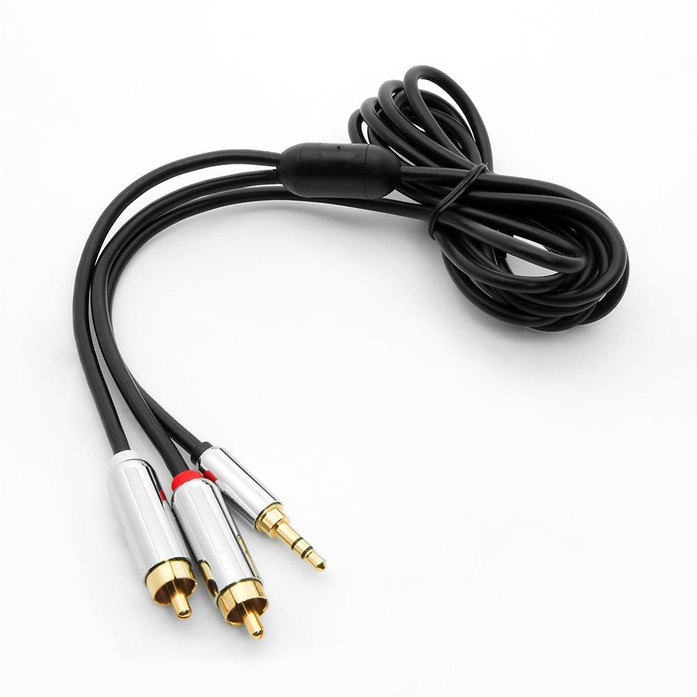 25Ft Premium 3.5mm Stereo Plug to 2xRCA Male Audio Cable