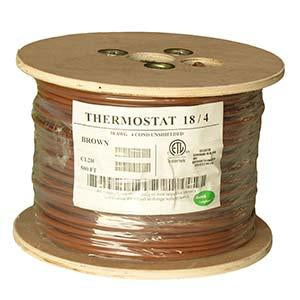 500Ft 18/4 Unshielded CMR Thermostat Cable Solid Copper PVC
