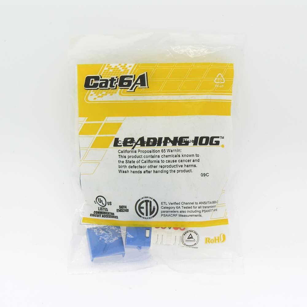 Cat6a Keystone Jack Blue