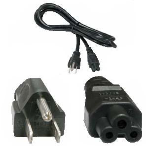 10Ft Notebook Power Cord 3 Prongs NEMA5-15P/IEC320 C5 18AWG