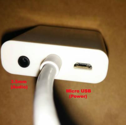 HDMI to VGA Female Adapter with Audio White