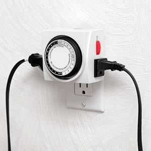 Mechanical Timer 24Hour 3-Prong Dual Outlet ON/OFF Switch