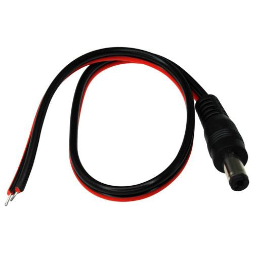 2Ft 5.5*2.1mm DC Power Plug w/Open End, Polarized