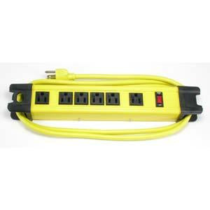 Heavy Duty Metal Case Power Strip, 4 + 2 Power Supply