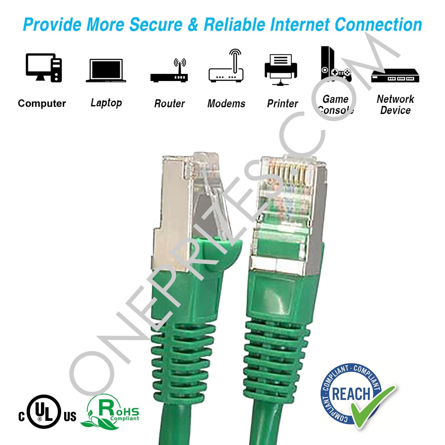 Cat5e Shielded (FTP) Ethernet Patch Cable Booted (6Ft to 35Ft)