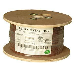 500Ft 18/2 Unshielded CMR Thermostat Cable Solid Copper PVC