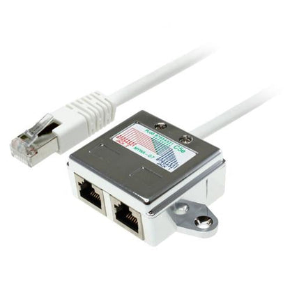 100 Base-T RJ-45 Male to Dual RJ-45 Female Shielded Wiring Splitter