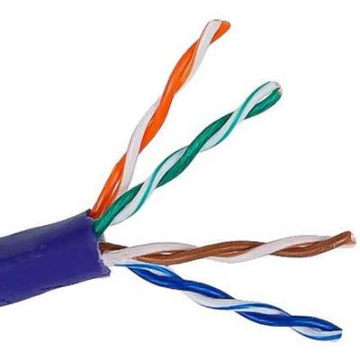 1000Ft Cat 5E Solid Wire Bulk Ethernet Network Cable Blue CMR