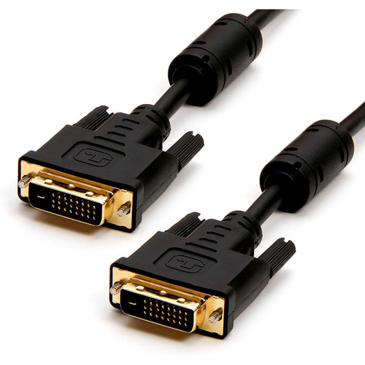 10M 24AWG Gold Plated DVI-D Dual Link Digital Video Cable w/Ferrite M/M