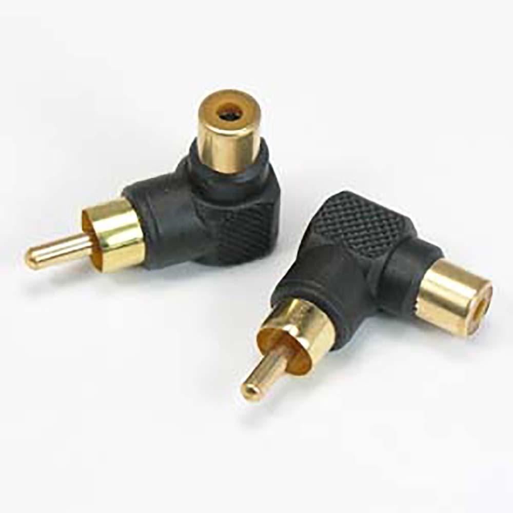 RCA Male/Female Right Angle Adapter