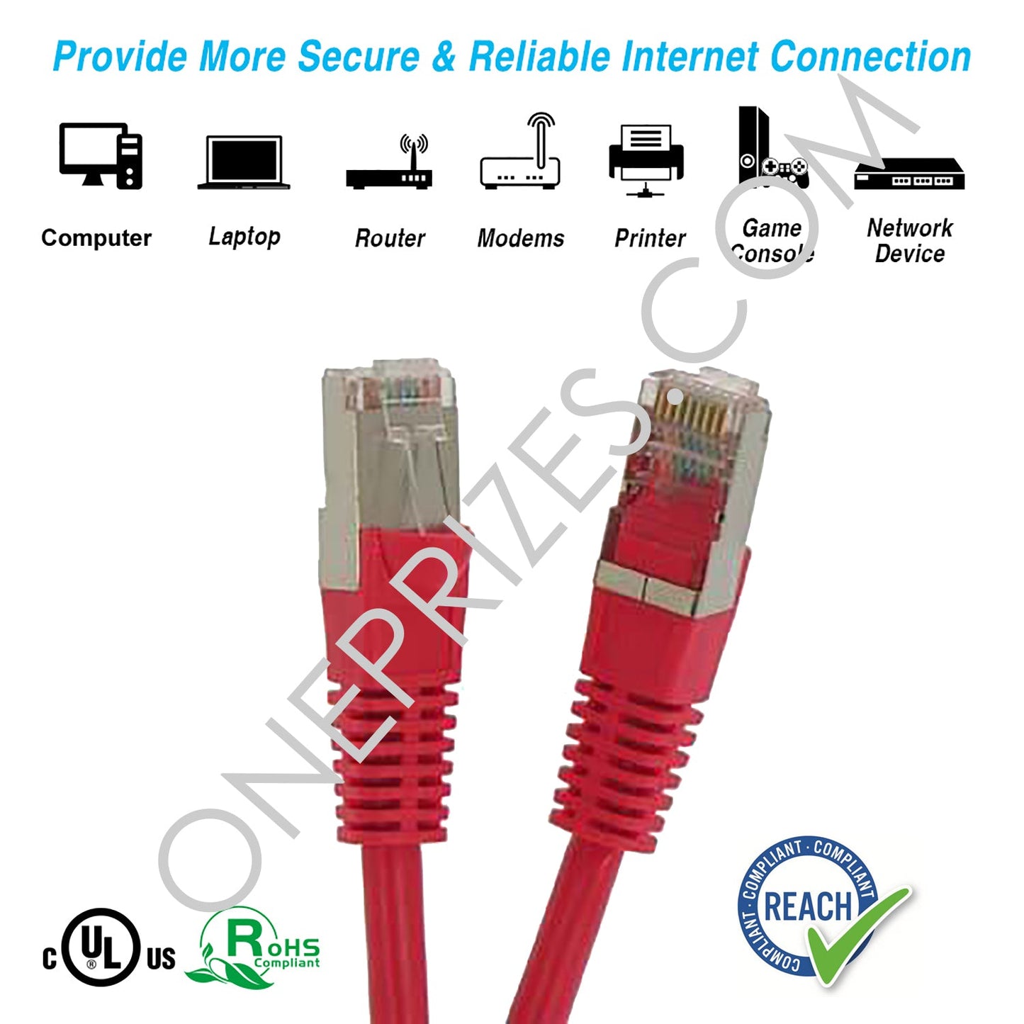 Cat5e Shielded (FTP) Ethernet Patch Cable Booted (6Ft to 35Ft)