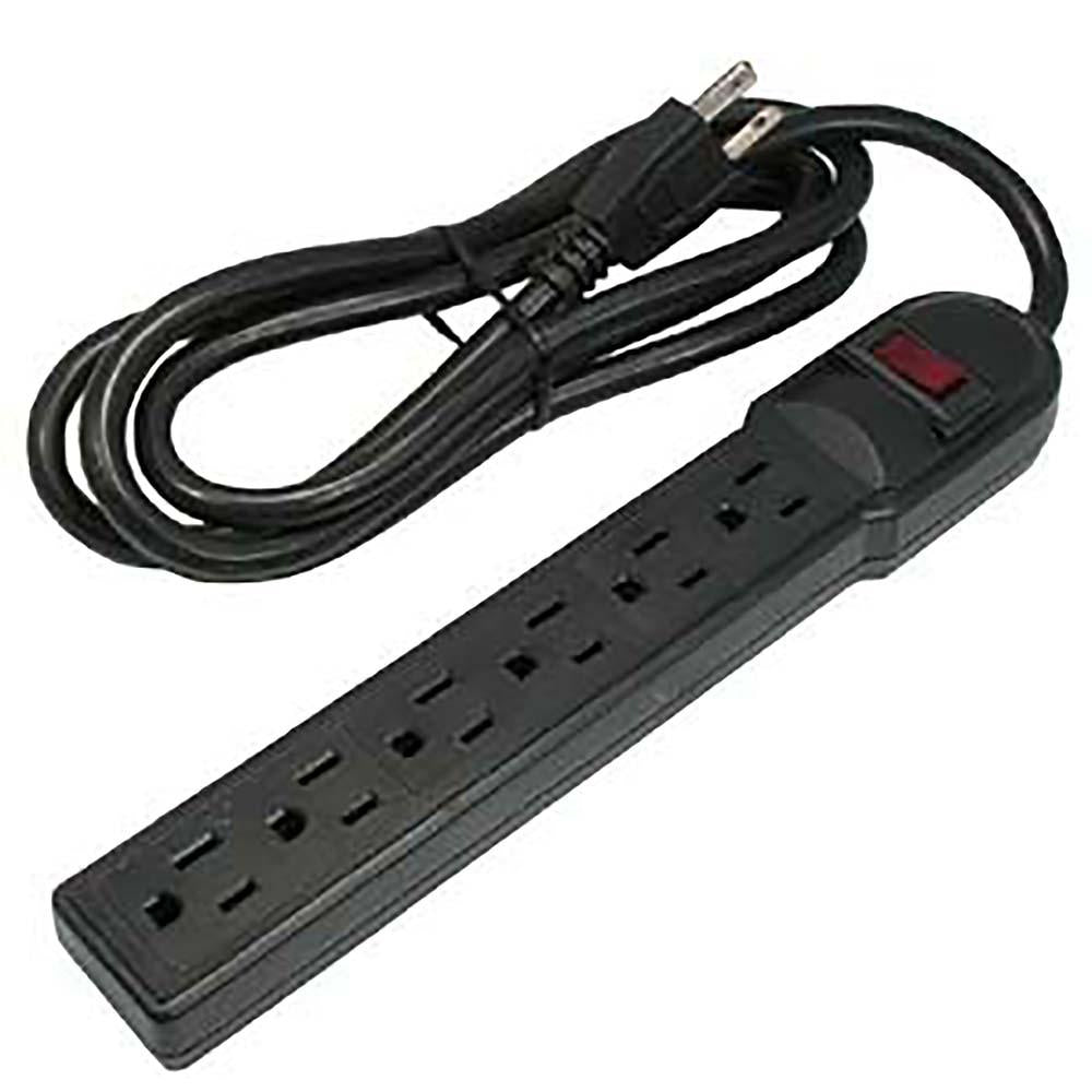 6Ft 6-Outlet Surge Protector 14AWG/3, 15A, 90J