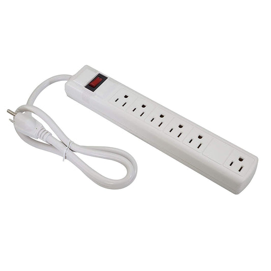 3Ft 6-Outlet Perpendicular Surge Protector 14AWG/3, 15A 90J