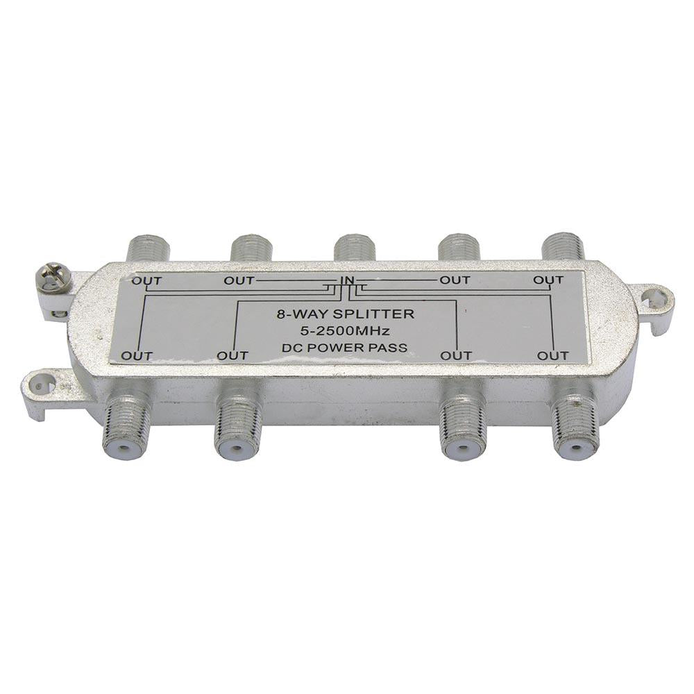 8Way 2.5GHz Satellite Splitter DC Power Pass