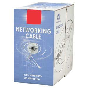 1000Ft Cat5e 350 MHz Solid Shielded Network Bulk Cable Blue, CMR Rated