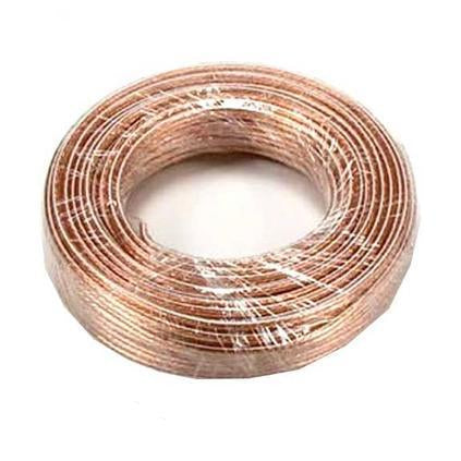 100Ft 18AWG/2 Polarized Speaker Wire Coil CCA Clear Jacket