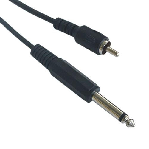6Ft 1/4" Mono plug to RCA Male