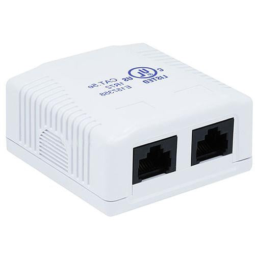 Cat.5e 2-Port Surface Mount Box White