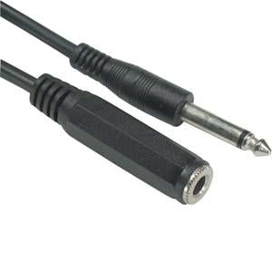 25Ft 1/4" Mono Male/Female Cable