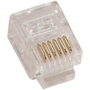 RJ12 (6P6C) Plug for Stranded Flat Wire 100pk