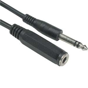 6Ft 1/4" Stereo Male/Female cable