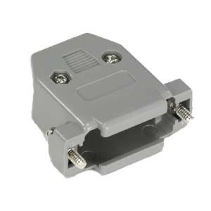 DB15 Plastic Hoods Gray Screw Type