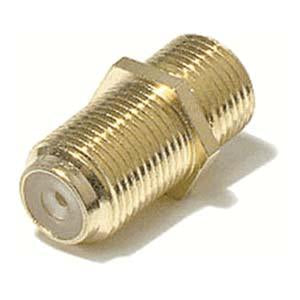 F-Type Dual Female Inline Coupler Gold Plated
