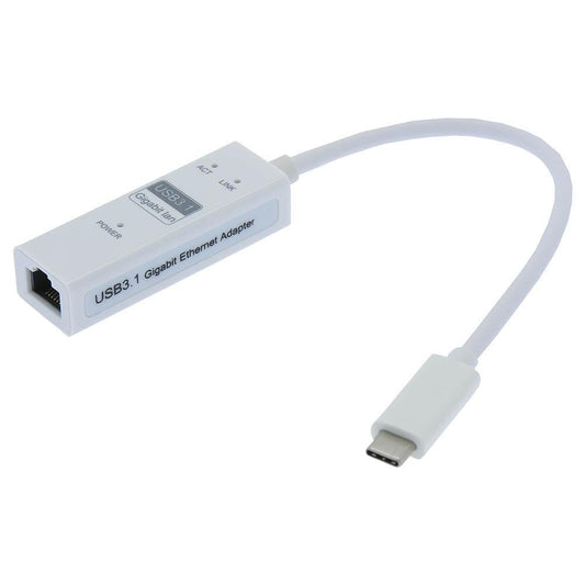 6 Inches USB Type C G1 to Gigabit Ethernet RJ45 Adapter