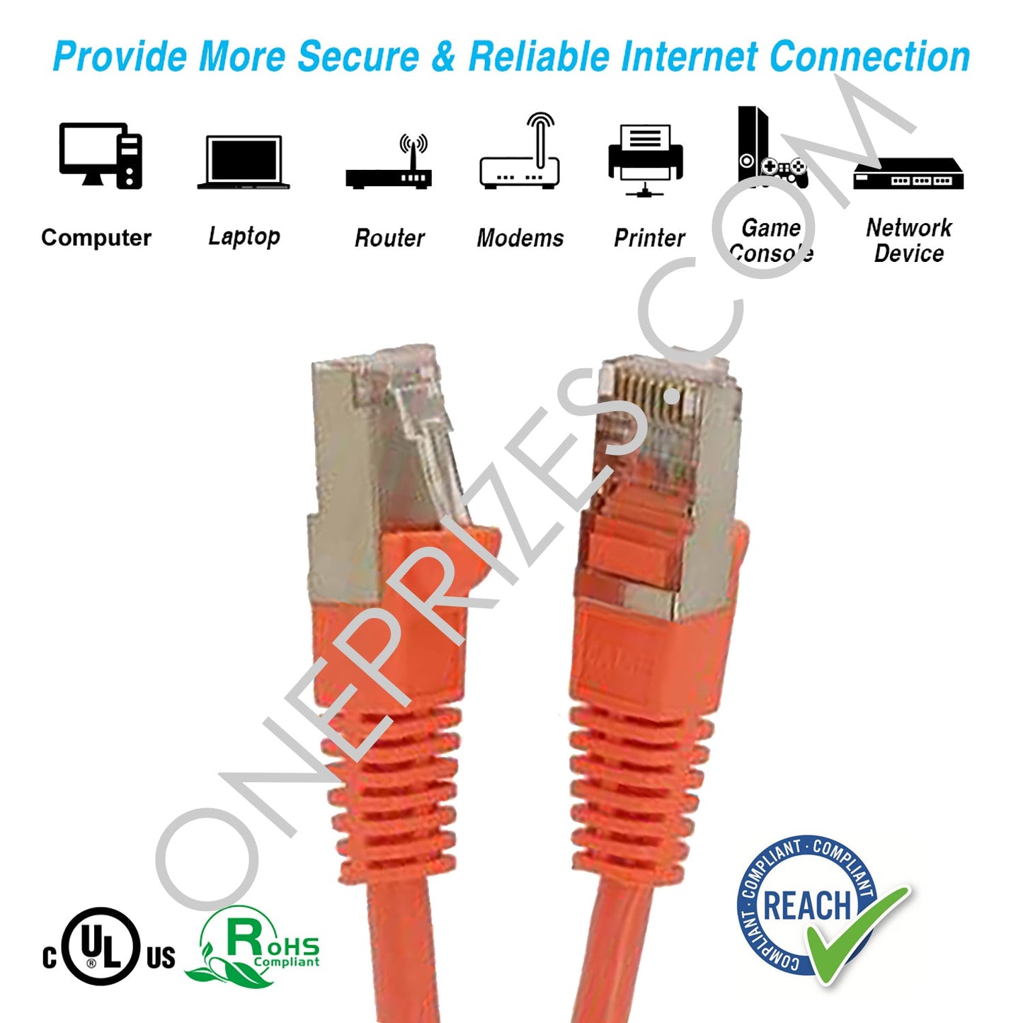 Cat5e Shielded (FTP) Ethernet Patch Cable Booted (50Ft to 200Ft)