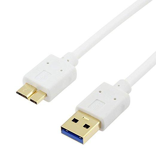 10Ft USB 3.0 Cable A-Male to Micro B-Male Blue