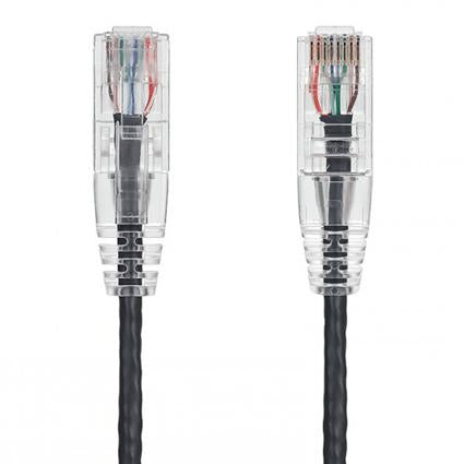 Slim Cat6 Ethernet Patch Cable Booted White 28AWG