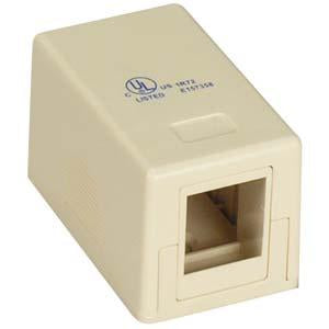 1Port RJ45 Surface Mount Box Ivory (Box Only)